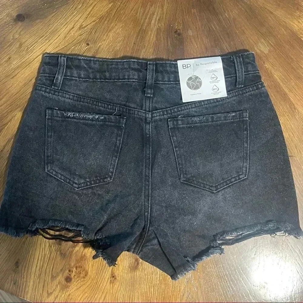 Black Distressed Denim Shorts BP by Nordstrom - Picture 2 of 4